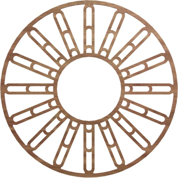Ekena Millwork Hale Wood Fretwork Pierced Ceiling Medallion, Walnut, 26"OD x 9 1/2"ID x 1/4"T CMWP26X26X0250HHWA - main